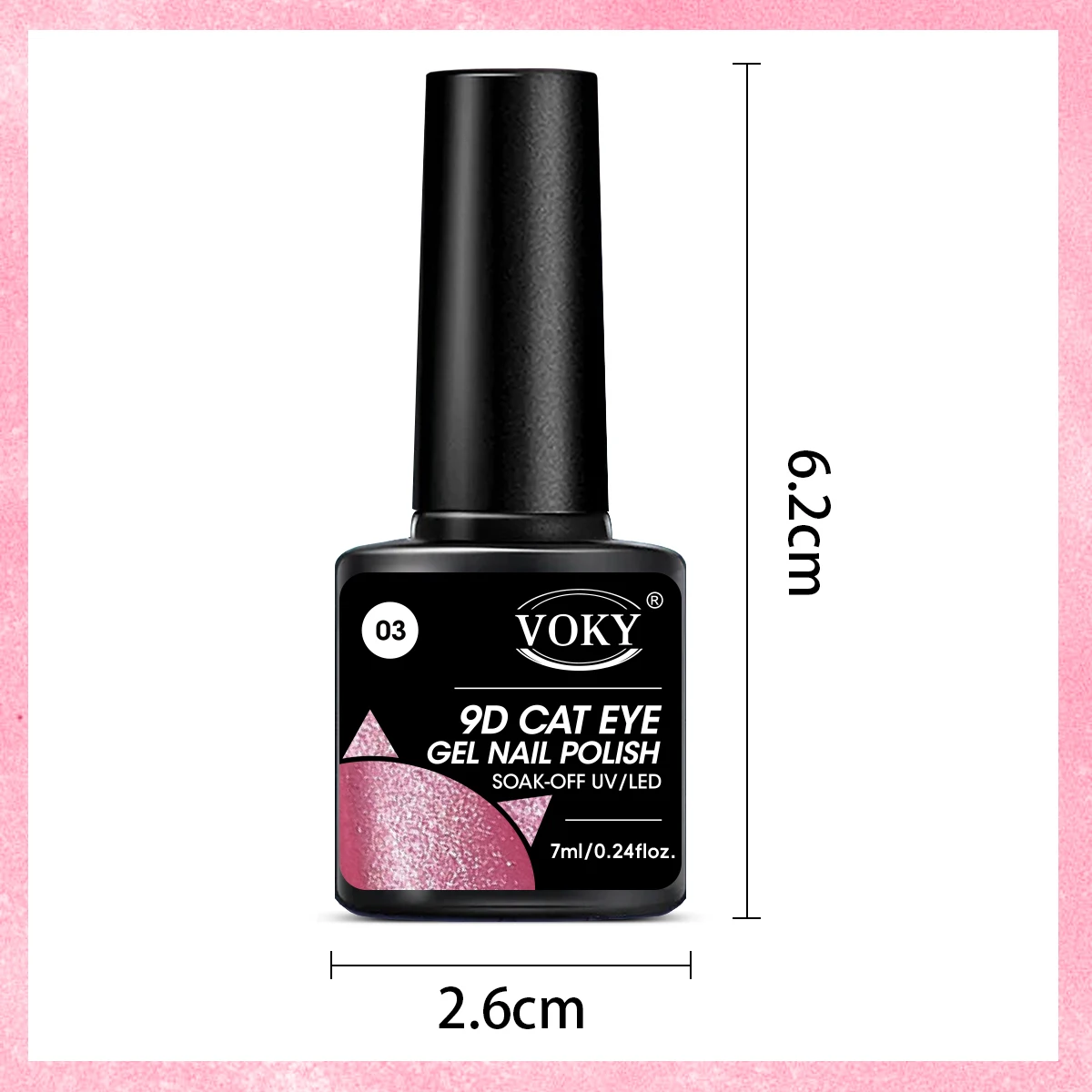 VOKY-クリスタルキャッツアイジェル,光沢,半透明,磁気マニキュア,自宅でのサロン用,女性へのギフト,7ml