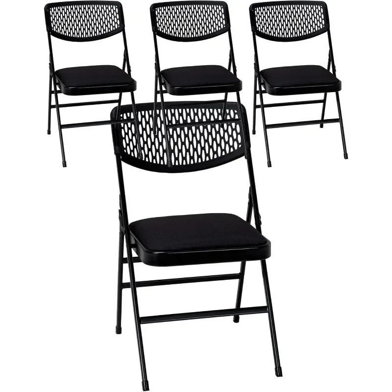 

Products COSCO Ultra Comfort Commercial Fabric and Resin Net, Gray, 4-Pack Folding Chairs for Indoor and Outdoor Use