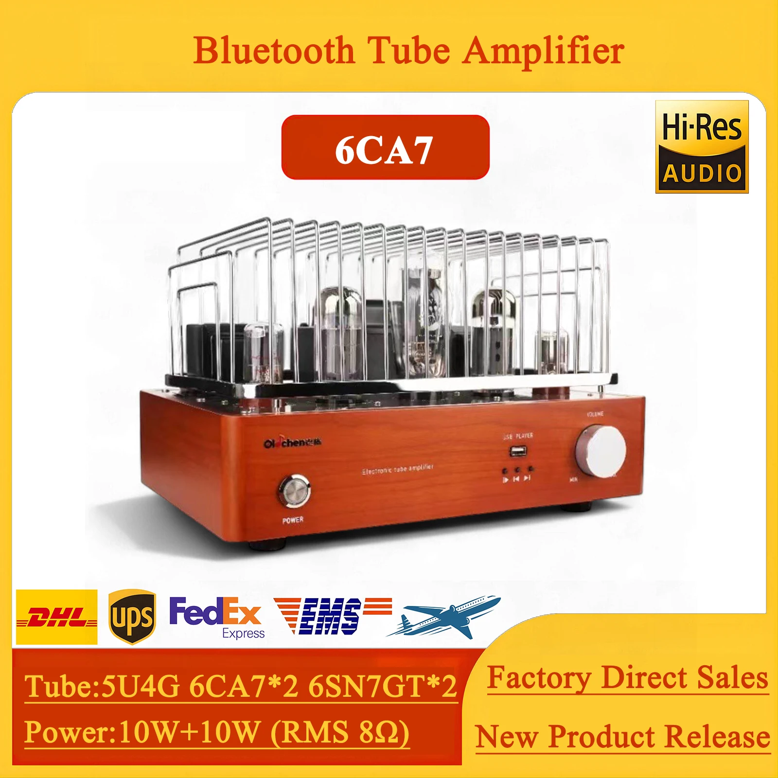 

Oldchen 6CA7 Tube Amplifier 10W*2 HiFi Home High-end Audio Sound Amplifier Single-ended Class A Tube Amplifier Welding