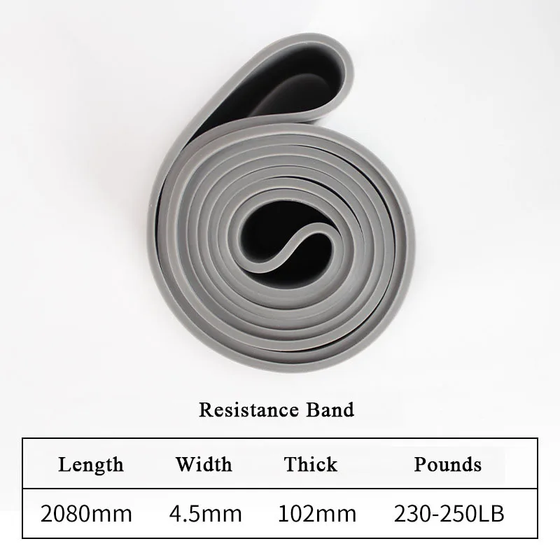 Zware weerstandsband Latex elastische riem Pull Up Assist voor Pilates Workout Fitness Home Gym Shape Body Exercise