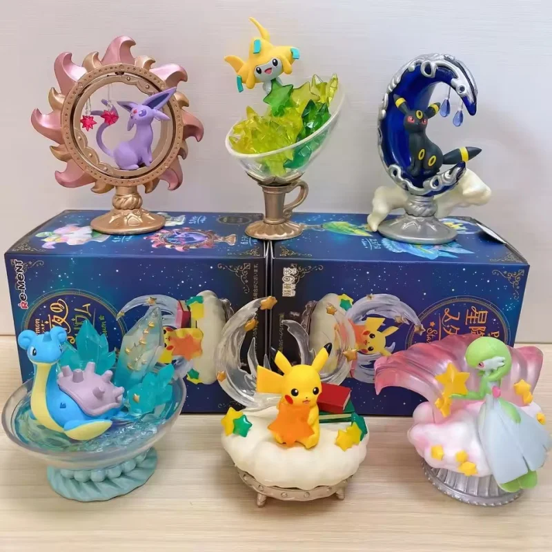 

Re-Ment Pokemon Pikachu Jirachi Eevee Gardevoir Umbreon Noctali Lapras ПВХ Фигурки Игровая статуя Коллекционная модель игрушки куклы