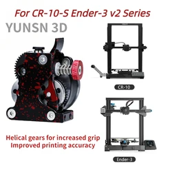 3D Printer All Metal Extruder Hgx Lite Extruder2.0 Hardened Steel Helical Reduction Twin Gear for Ender 3V2/PRO CR10 VORON2.4