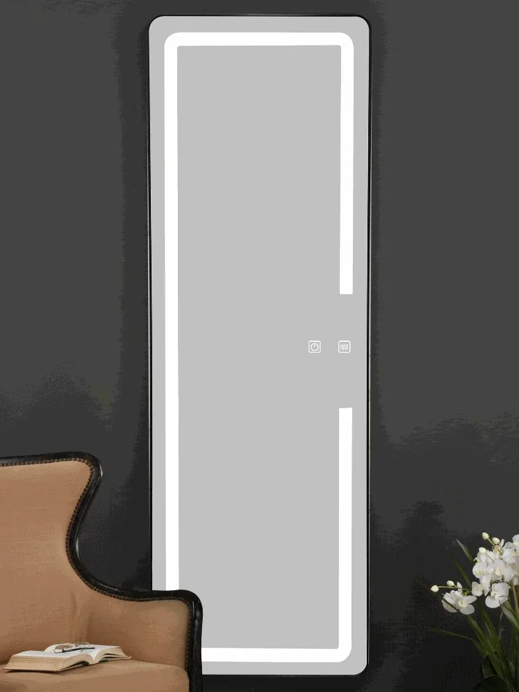 Full Body Mirror Aluminum Alloy Modern Minimalist Floor Full-Length Mirror Multi-Functional Coat Rack Direct Supply