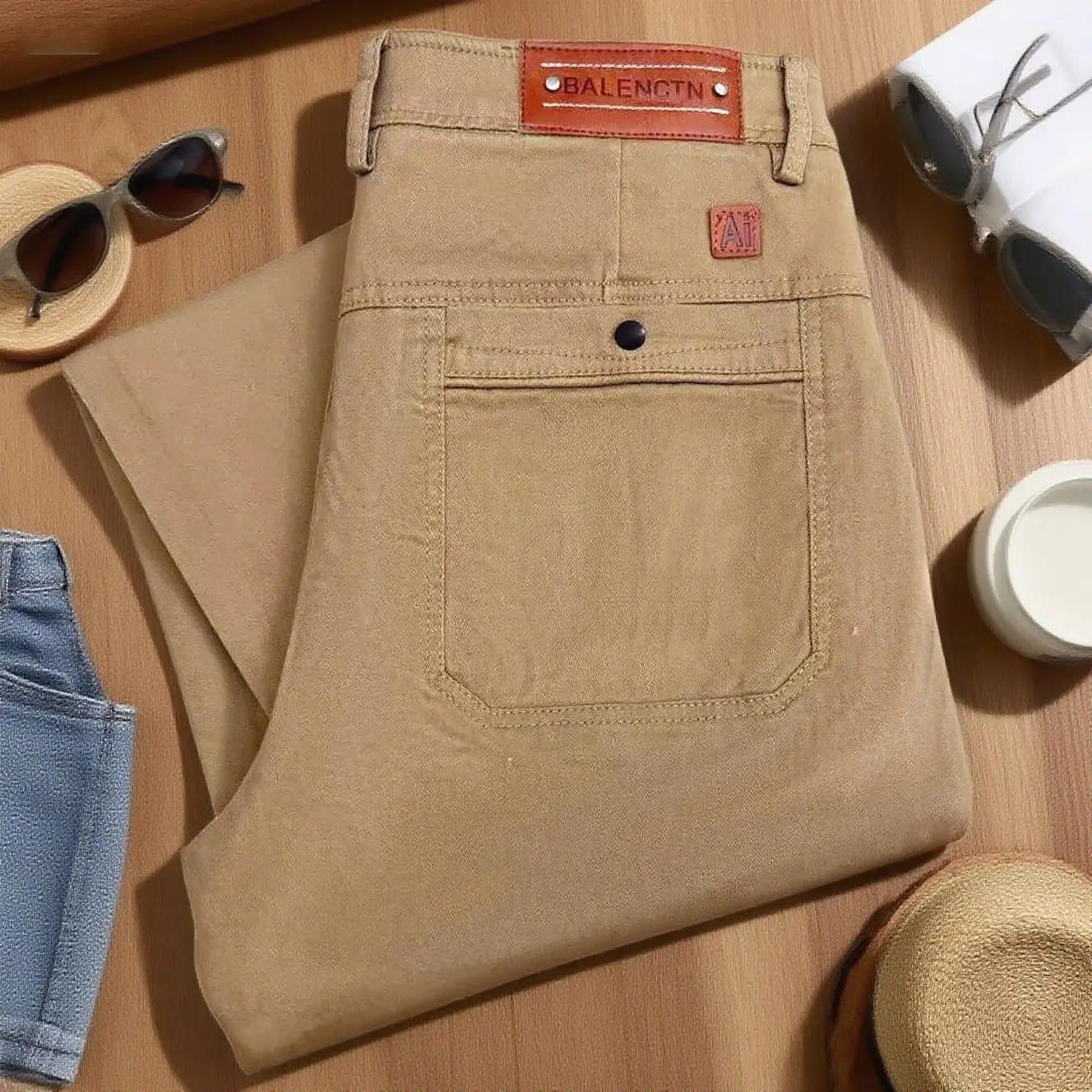 

Luxury Clothing Coffee 2026 Autumn Winter New Elastic Men's Casual Pants Straight Solid Business Fashion Loose Work Wear Pants