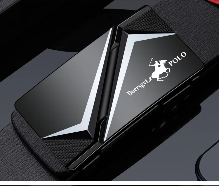 Simple Durable Men's Belt - Toothless Automatic Alloy Buckle with Inner Wear Cowhide, Business Casual Stylish Waistband​