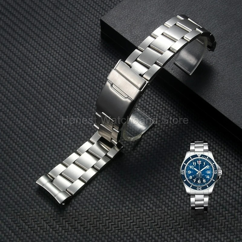 cinturino-in-acciaio-inossidabile-resistente-all'ossidazione-delicato-sulla-pelle-interfaccia-curva-per-breitling-superocean-challenger-avengers-smooth