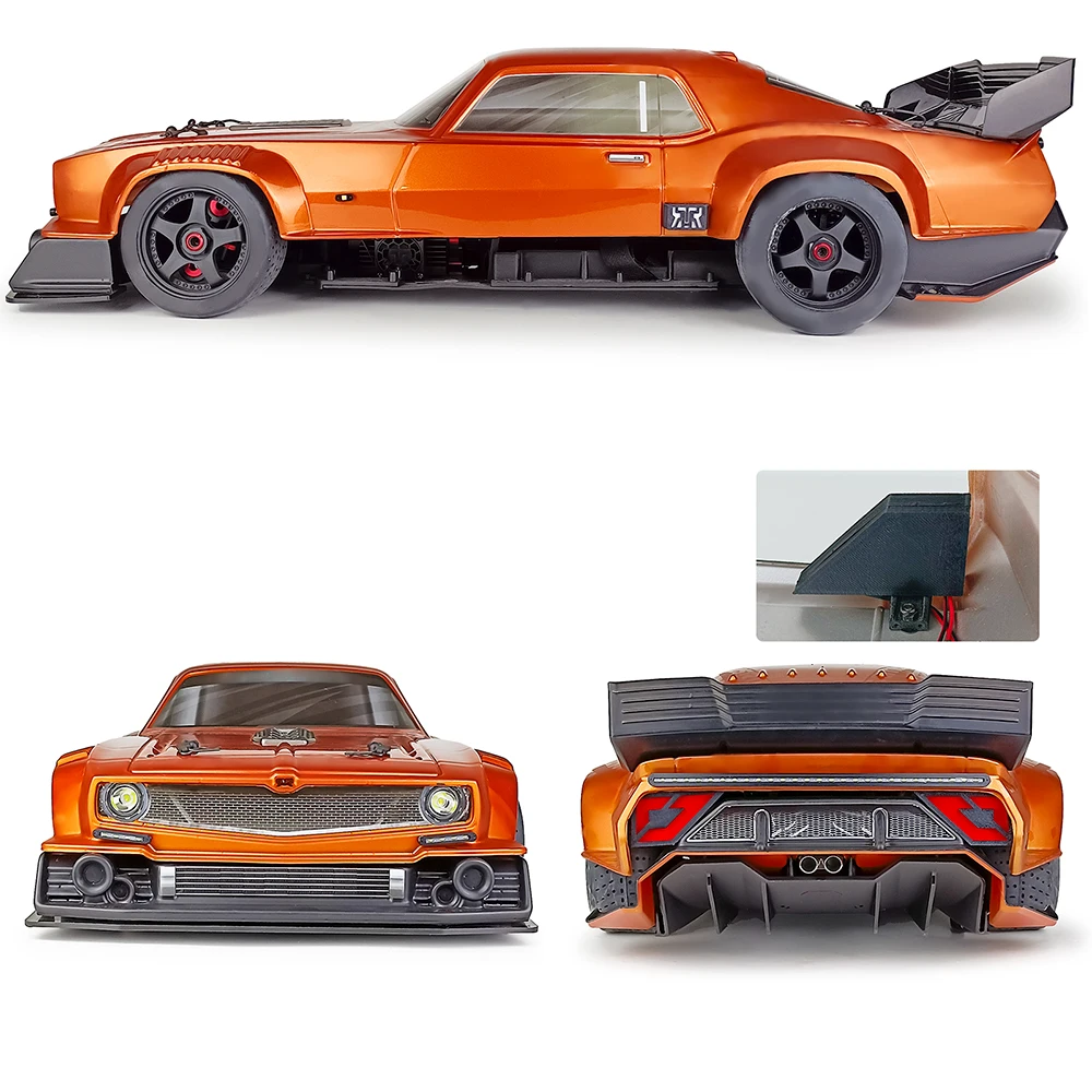 MIBIDAO Front Headlight+Rear Taillight+Side Light For 1/7 Felony 6S BLX Street Bash All-Road Muscle Car RC Crawler Upgrade Parts