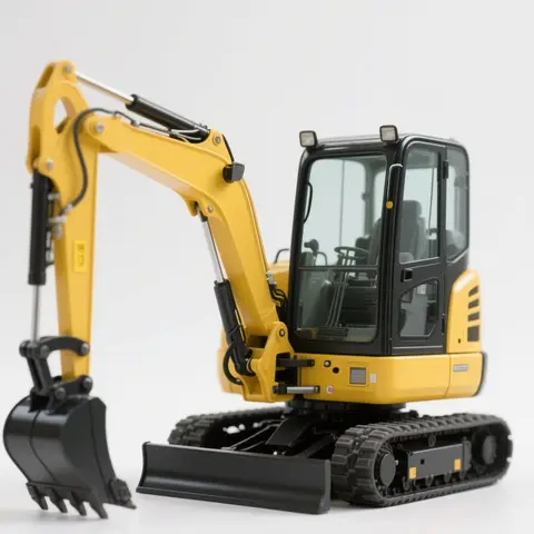 Mini excavator with 3.5-ton top mounted engine tracked household micro engineering machinery