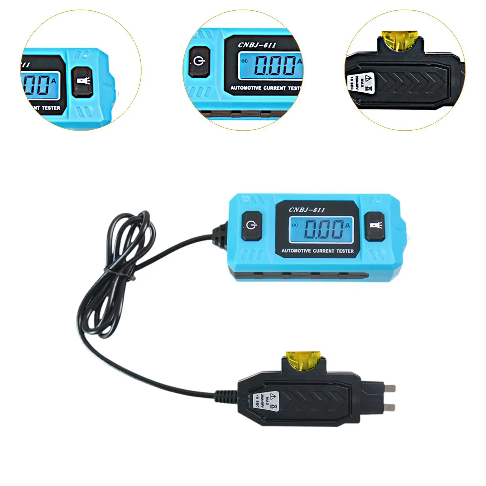 Automotive Digital Circuit Tester 12V Car Current Detector Power Meter for Vehicle Electrical Test