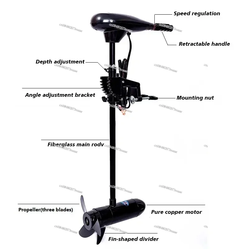 50LBS Pound Thrust 12v Electric Saltwater r with  for Inflatable Fishing Boats Kayaks