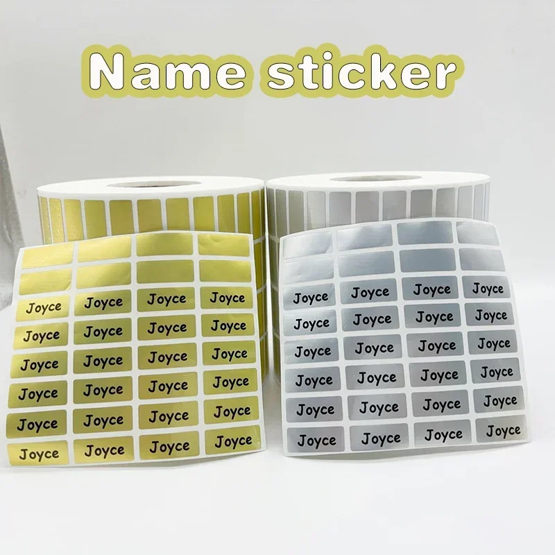 Personalized Name Tag Sticker Laser Custom Colorful Stickers First Name Label Children School Stationery Bottle Decals