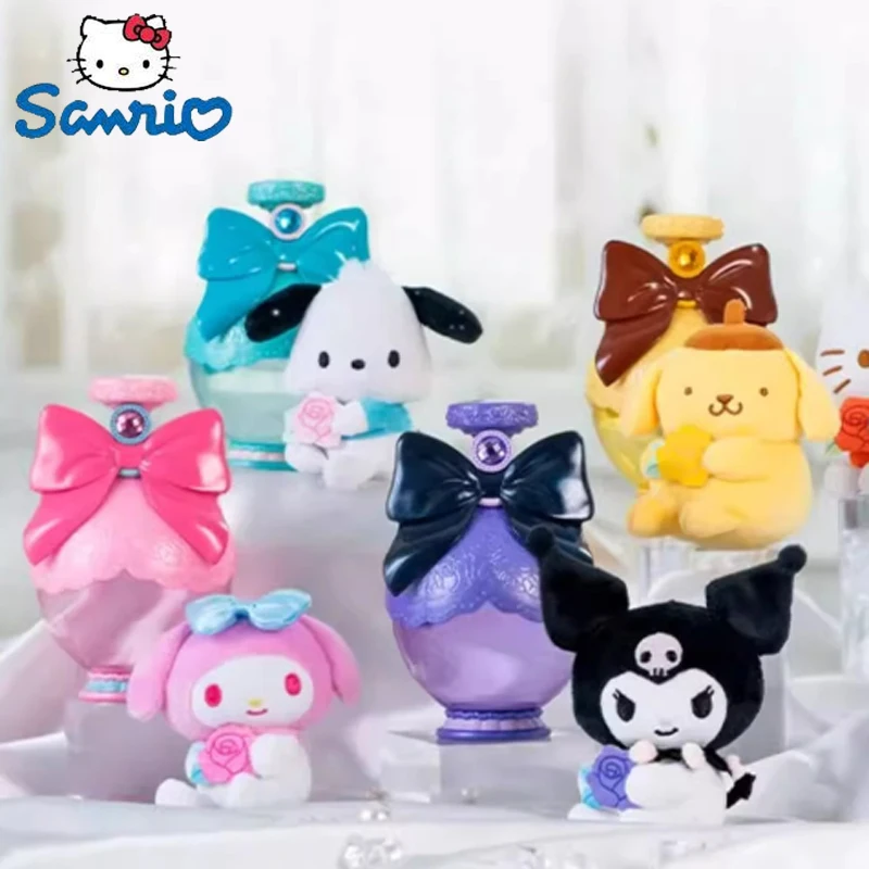 

Sanrio Cinnamoroll понравико флакон для духов плюшевая фигурка с помпоном пурин куроми Моя Мелодия Hello Kitty Статуэтка Модель Статуэтка