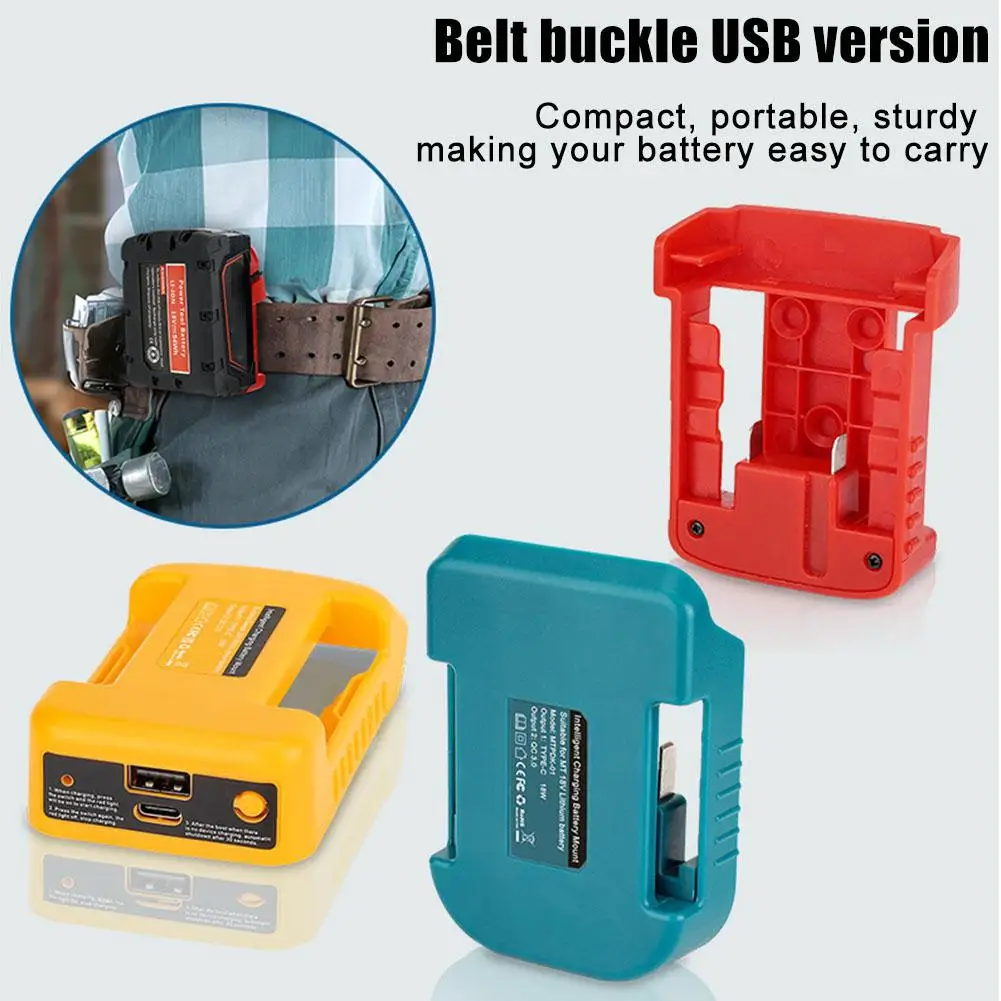 Case For Makita 18V With USB With Type-C Battery Holder For Makita 18V Battery BL1840 BL1850 BL1860 Charger Rack Storage Ca W7T1