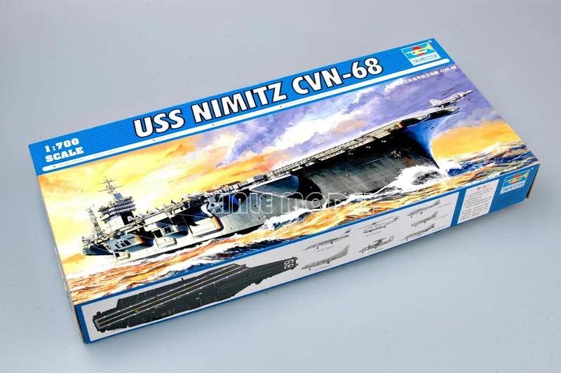 

Комплект пластиковой собранной модели корабля Trumpeter 05714 USS Nimitz CVN-68 авианосец 1/700