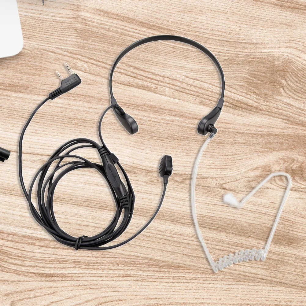 

2 Pin PTT MIC Headset 2-P Pin Acoustic Tube PTT Mic Earpiece Walkie Talkie Headset for Baofeng UV-5R Accessories