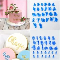 DIY Upper&Lower Case Alphabet Letters Number Embosser Mold Cookie Cutter Fondant Tool Set Cookie Cutter Cake Decoration Tools