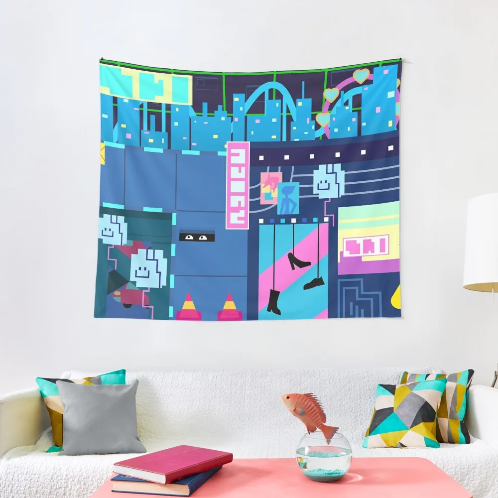 

Deltarune City art Tapestry On The Wall Room Decoration Accessories Aesthetic Room Decors Tapete For The Wall Tapestry