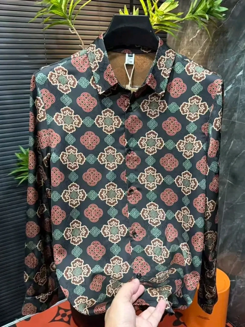 

Высококачественная мужская рубашка с длинным рукавом, модная, универсальная, приталенная, весна-осень, новинка, на пуговицах, повседневная, в стиле кэжуал