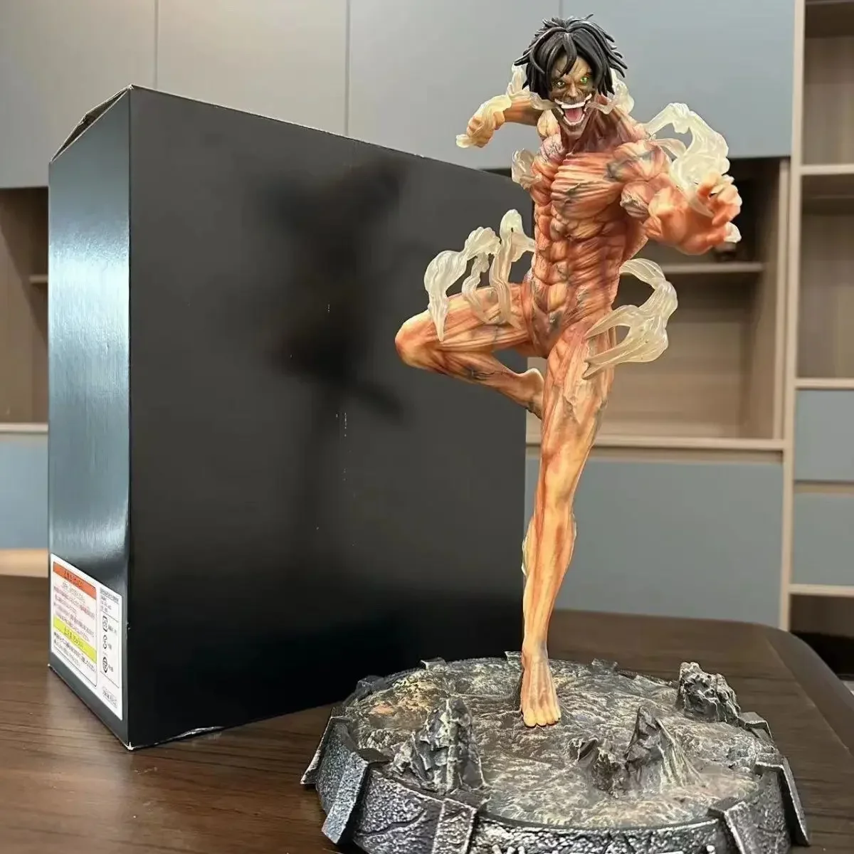 

Anime Eren Jaeger The Armored Titans Attack on Titan Cosplay Accessory Ornament Figures Model Desktop Display Garage Kits Mascot