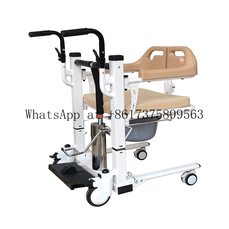 Hydraulic Patient Transfer Lift Elderly Disabled Nursing Lift Chair with Commode for Home Hospital Care by WEGO