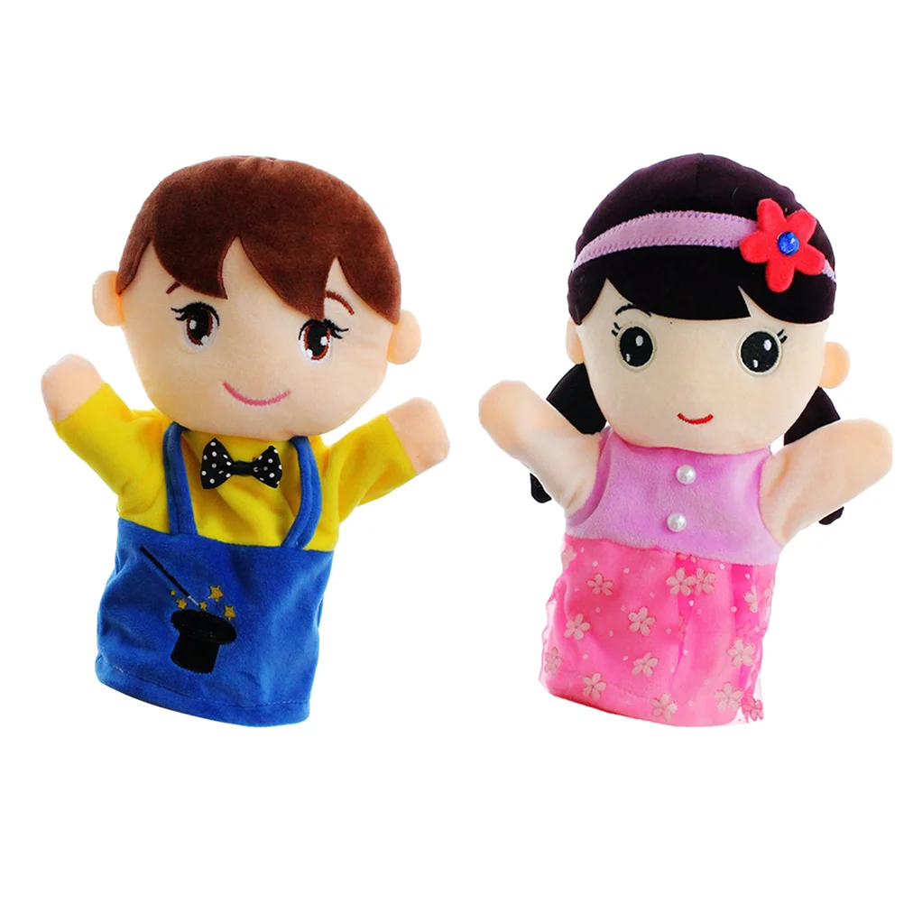 

Family Hand Puppet Members Puppets Storytelling Kids Plush Dolls Role Play for Interactive