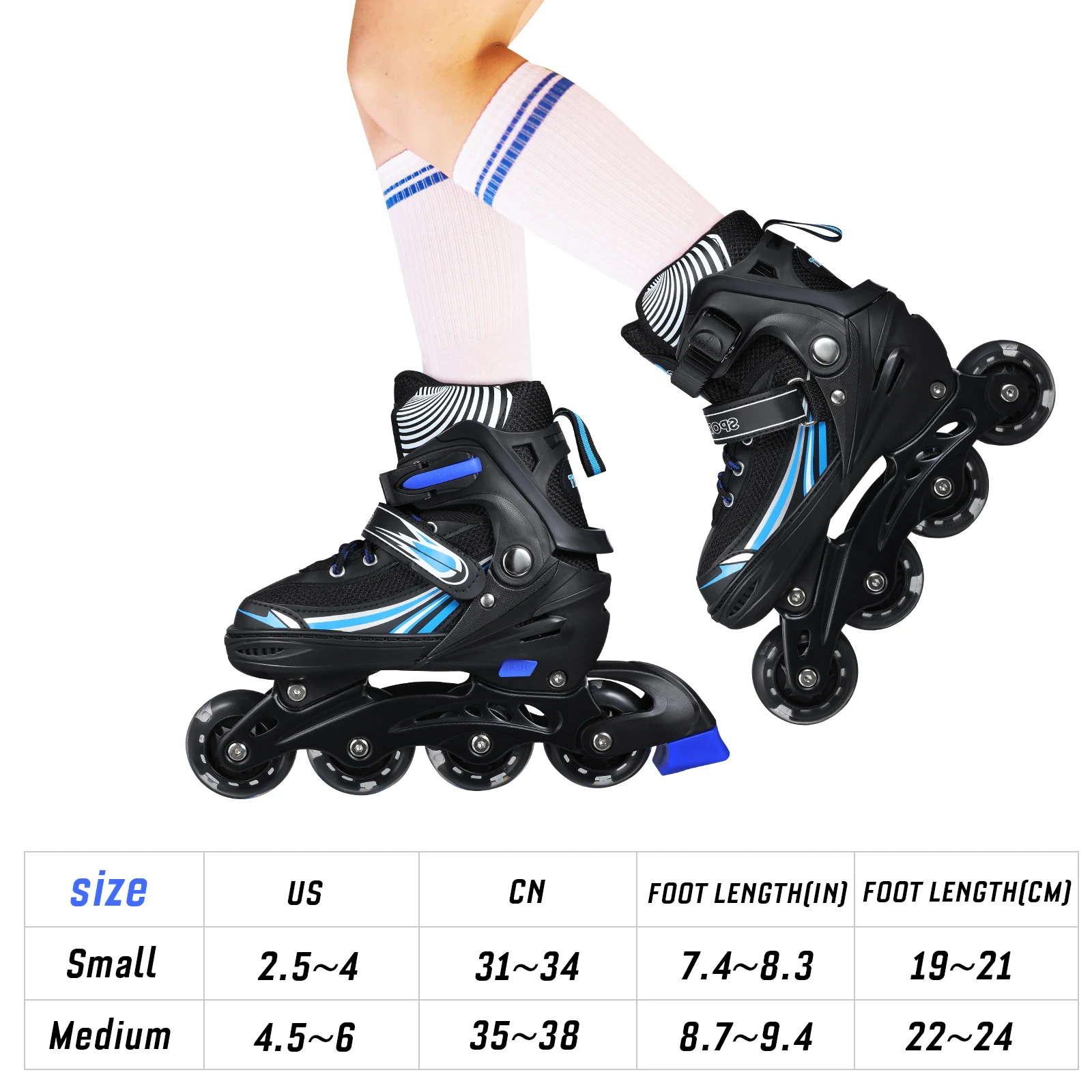 

Inline Skates Red 9812 S 19 21cm Comfort Fit Adjustable Size Stable Roller Skates Women Men Boys Adult Plastic Outdoor Hockey
