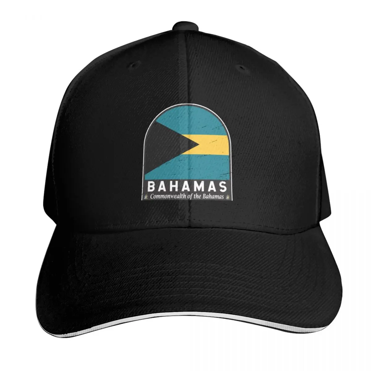 The Bahamas Flag Emblem Distressed Vintage Baseball Cap Lightweight Packable Gift for Him Her Casual Daily Wear