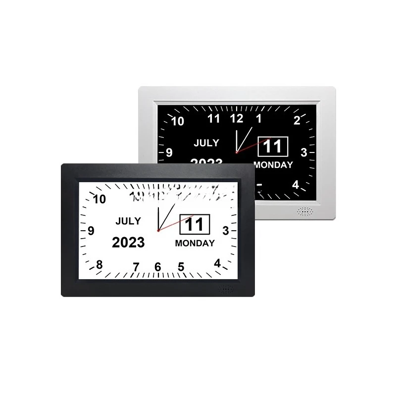 

8-дюймовые ЖК-часы с Wi-Fi, часы для людей с деменцией с отображением температуры, влажности, календаря и прогноза погоды