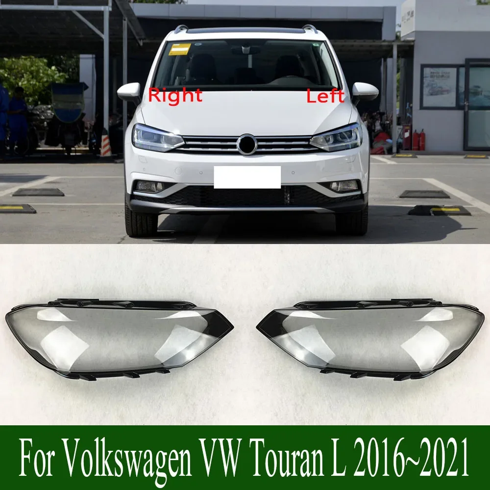 

For Volkswagen VW Touran L 2016~2021 Headlight Shell Lamp Shade Transparent Cover Headlight Glass Headlamp Lens Cover Lampshade