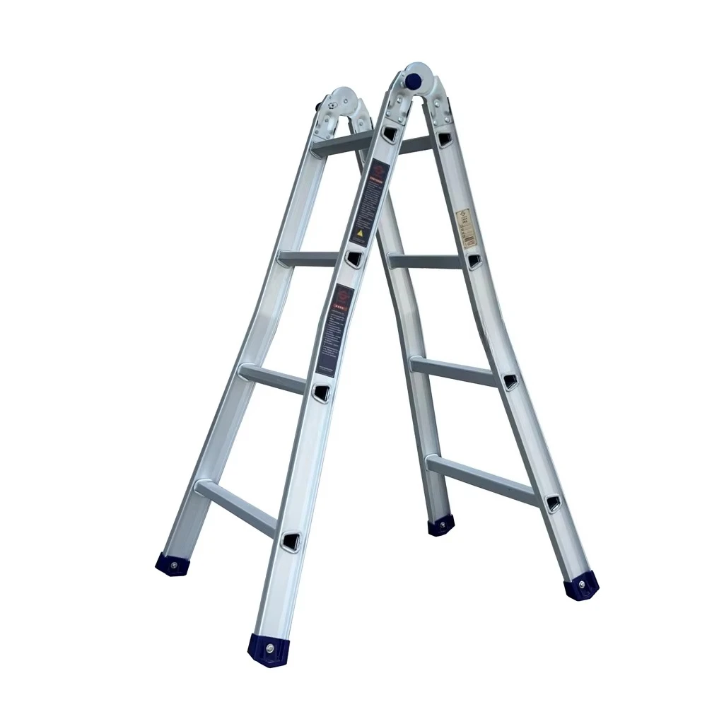 Double-sided foldable aluminum staircase