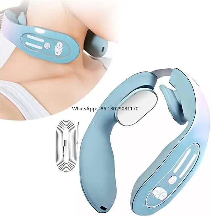 

EMS Pulse Neck Acupoints Lymphvity Massager Device Electric Deep Tissue 3D Massage USB Charge Neck Lymphatic Massager