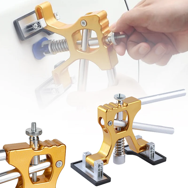 Car Dent Puller Kit Paintless Dent Golden Lifter Suction Cup Bridge Puller Dent Remove Tool Hail Damage Refrigerator Door Repair