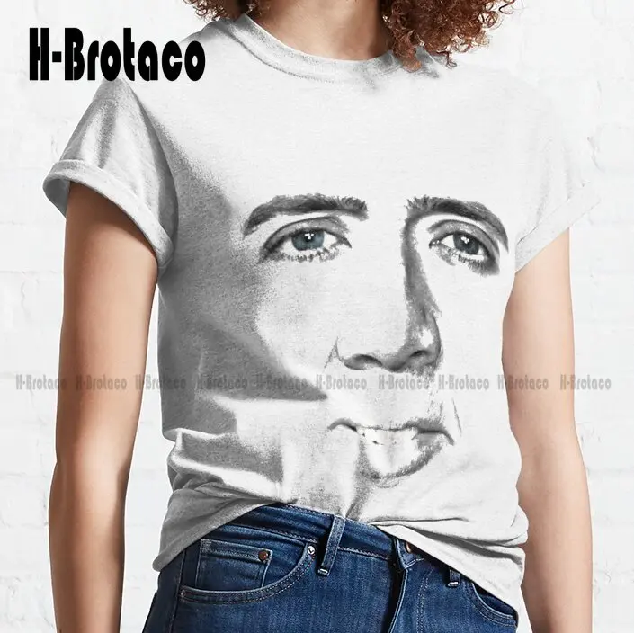 John Travolta Face Nicolas Cage, Nic Cage Classic T-Shirt Cute Shirts For Teen Girls Fashion Creative Leisure Funny T Shirts New