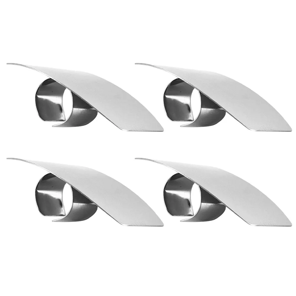 4Pcs Stainless Steel Finger Guards Adjustable Finger Protector for Cutting Food Kitchen Slicing Dicing Safety Guard Lightweight