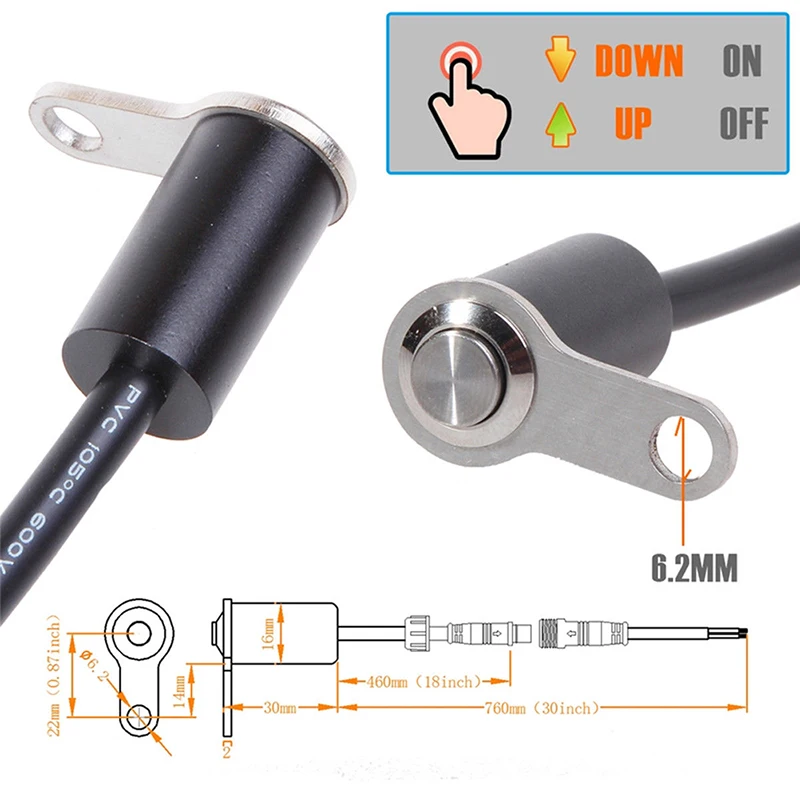 Universal Fit For Any 12v DC Electrical System. 12V Universal Motorcycle Handlebar Reset Switch Button Engine ON-OFF Waterproof