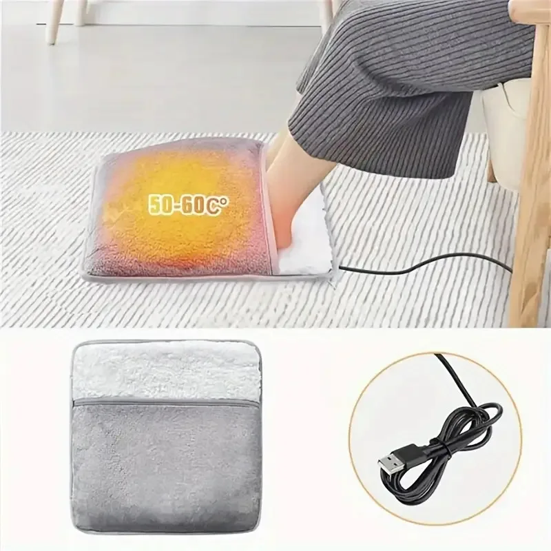 1Cómodo calentador de pies, almohadilla calefactora eléctrica portátil, punto de calentamiento de pies, para relajación y comodidad en el hogar, voltaje de funcionamiento ≤ 36