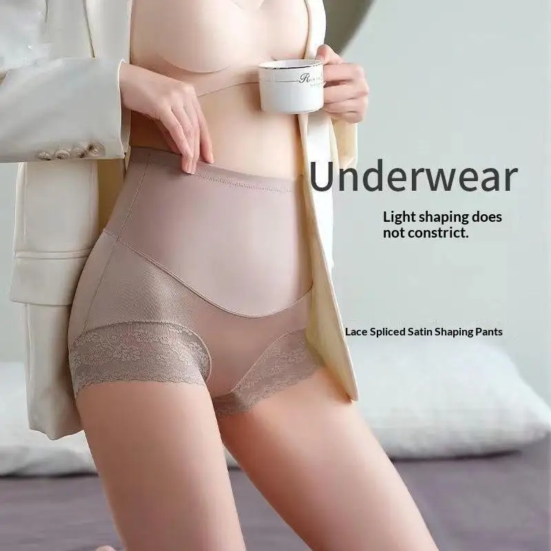 High Waist Lace Shaping Panties Breathable Tummy Control Butt Lifter Postpartum Slim Hip Waist Trainer Underwear For Women