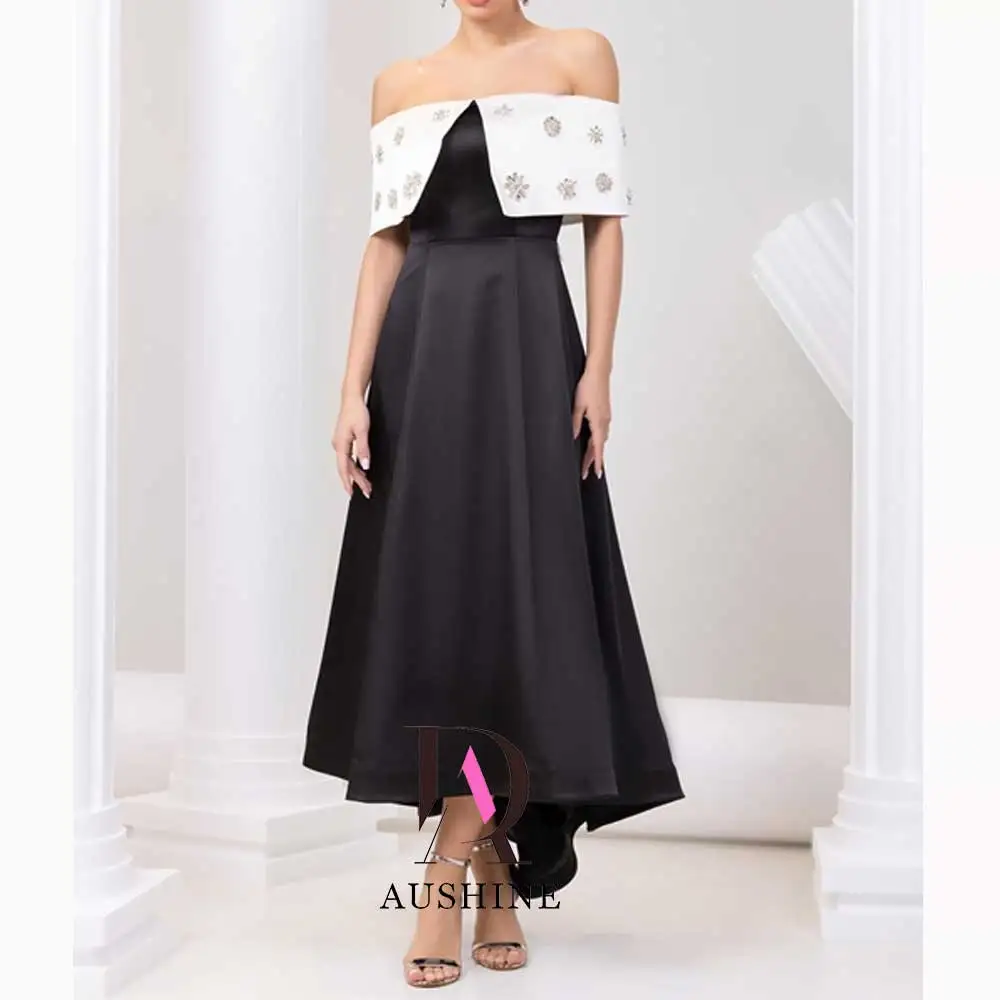 

Aushine Dress Luxury Birthday Evening Dress Ankel Length Sleeveless Summer Elegant Wedding Party Gowns For Women Arab 2024Fu