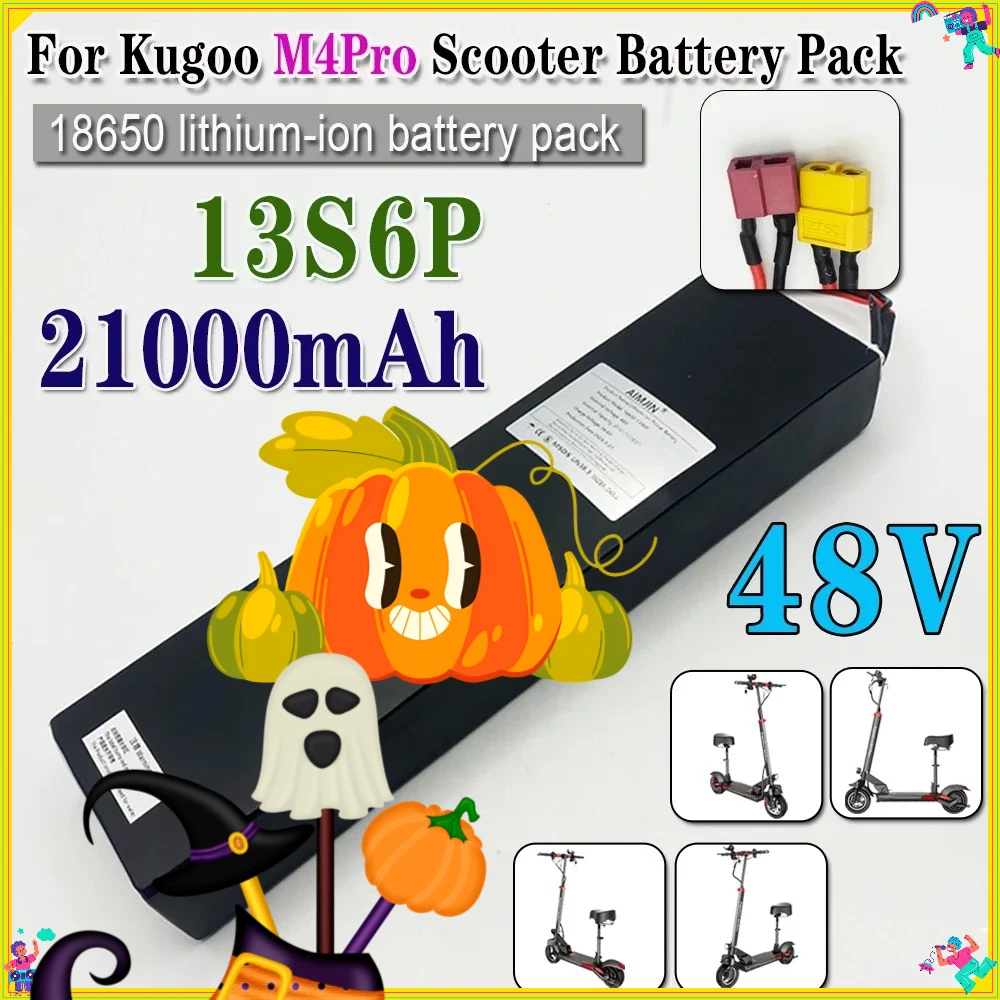 

AimJin 13S6P 48V 21AH For Kugoo M4 Pro electric scooter 18650 Li-ion battery pack，Long lasting battery life