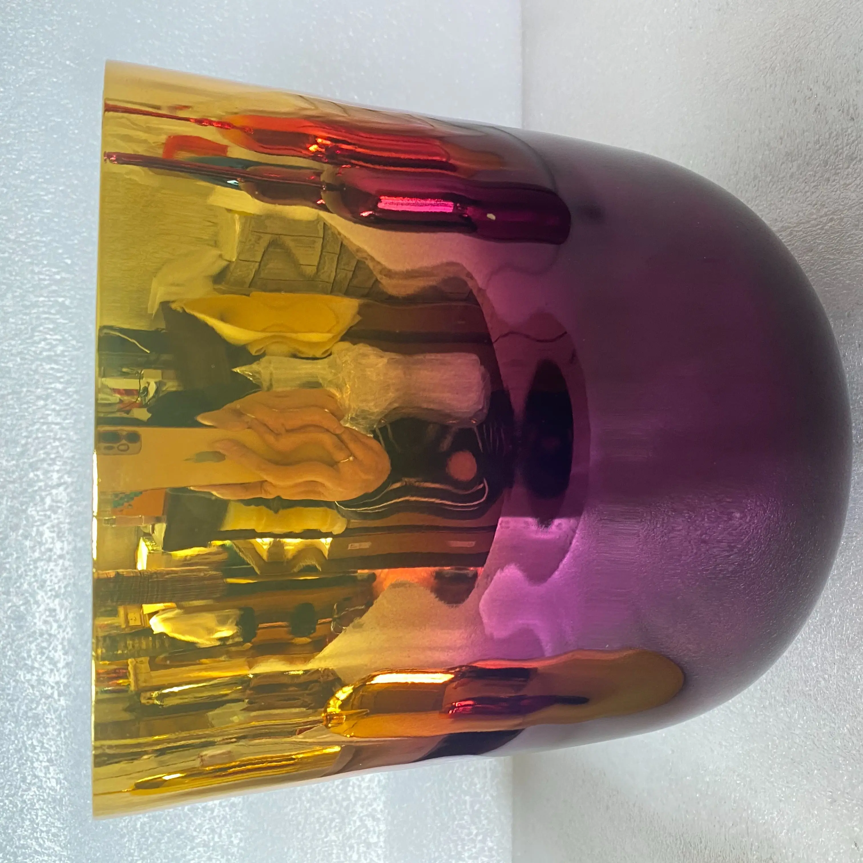 

432 Гц 3-я октава 432 Гц A # Примечание сосновой чакры или B note Корона чакры кристалл поющая чаша размер около 7 дюймов для звукового исцеления