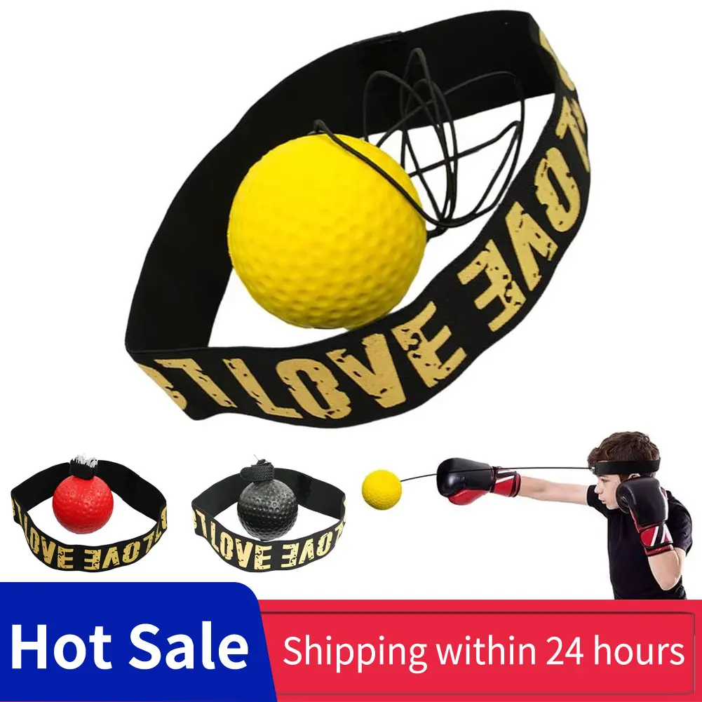 

Kids Adults Boxing Reflex Ball Headband Set Head-mount PU Punch Ball Hand Eye Reaction Trainer Headband Boxing Speed Ball