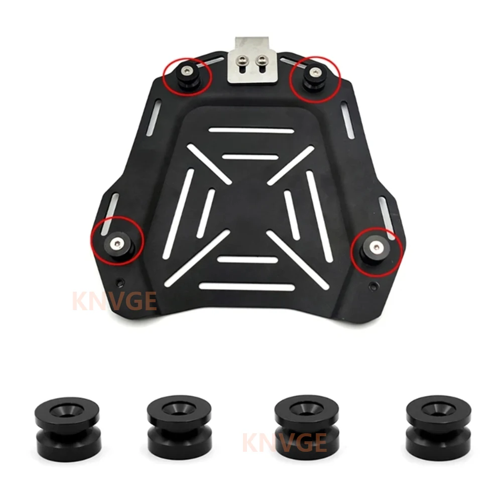 4PCS Universal Motorcycle Rear Luggage Case Tail Top Box Helmet Trunk Bracket Base Plate Bushing Pad Buckle Spacers Accessories