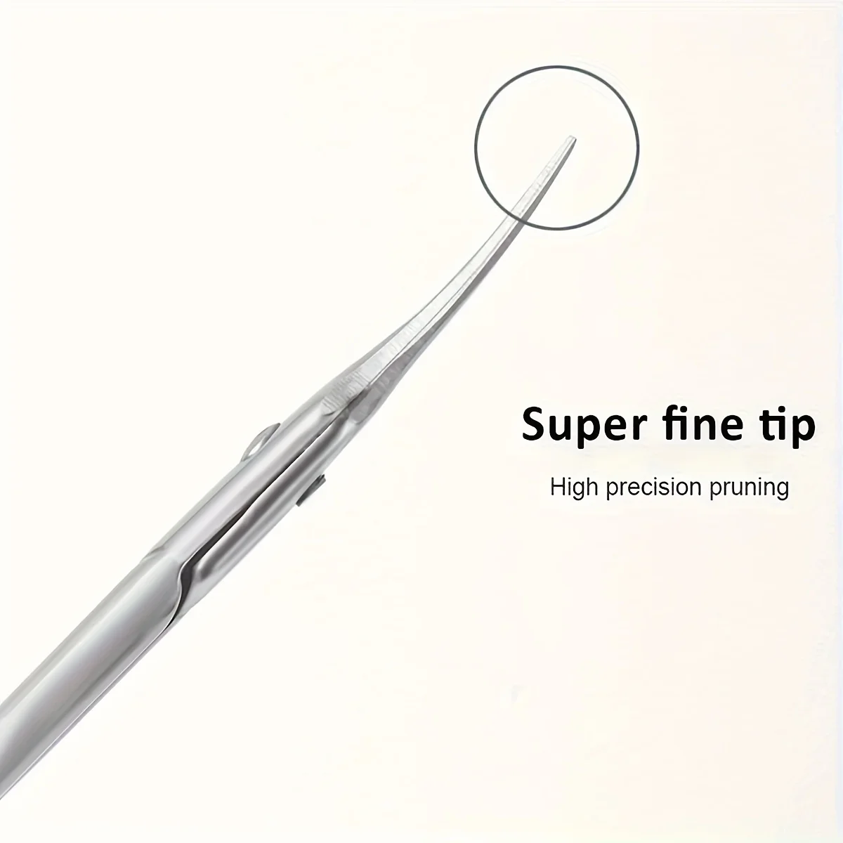 1pc Curved Blades Stainless Steel Cuticle Scissors - Precision, Eyelashes, Nail Care Scissors, Sharpness Precision,Foot repair