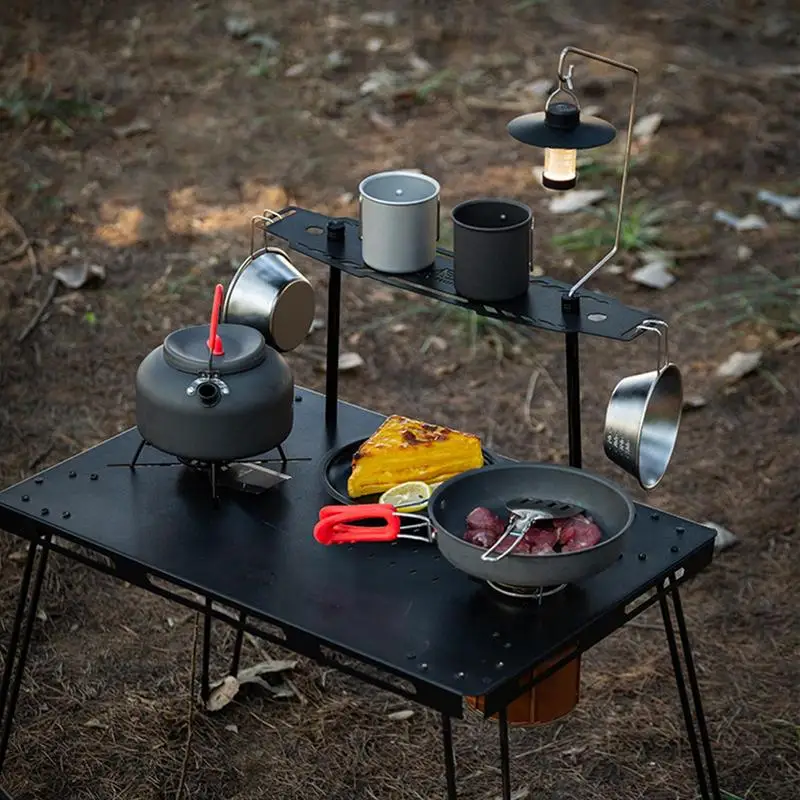 

Lantern Pole Lantern Holder With Light Foldable Camping Lamp Rack Aluminum Alloy Lighting Bracket For Hiking Indoor Desktop