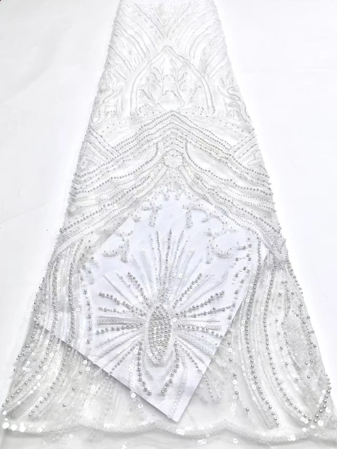 Afrykańska koronka, srebrna, najnowsze nigeryjskie koronki, wysokiej jakości tkanina z cekinami, siatka koronkowa, francuska koronka z cekinami SZ1676