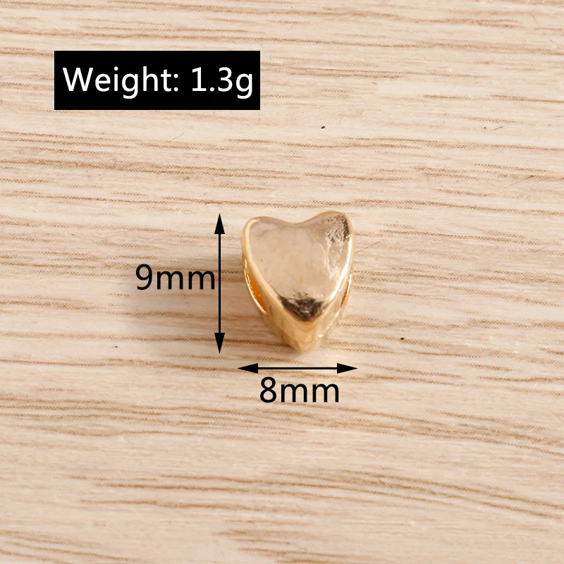 Tusember 20 Stück 8*9mm Legierungs-Liebesherz-Anhänger, lose Spacer-Anhänger für DIY Original-Charm-Armbänder, Halsketten, Ohrringe und Schmuckzubehör – Detail 1