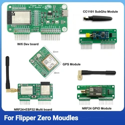 WiFi Devboard for Flipper Zero, WiFi Multiboard NRF24+ESP32/NRF24 Development Board,GPIO module/CC1101/GPS Module