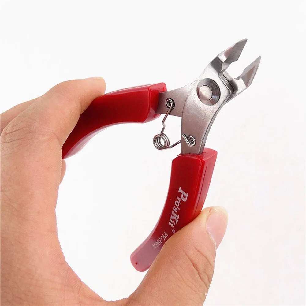 Imagem -06 - Alicate de Corte Diagonal de Proskit 1pk396a com Cabo Vermelho para Corte de Agulha Aço Inoxidável