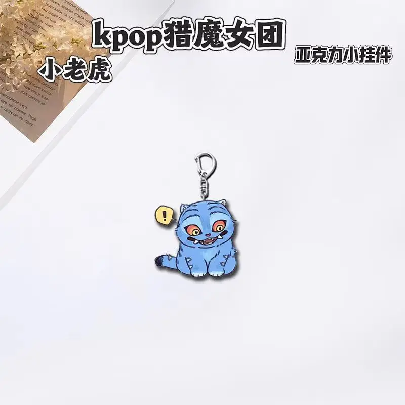 الكرتون هنتركس ساجا بنين ديربي النمر الاكريليك سلاسل المفاتيح على الوجهين K-البوب شيطان الصيادين المعلقات مروحة مجوهرات هدايا