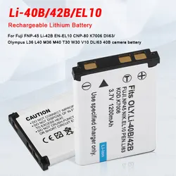 Lithium Battery 3.7V 1200mAh Li-40B/42B EN-EL10 Li40B for Nikon Fuji FNP-45 Li-42B CNP-80 K700 Camera Rechargeable Batteries